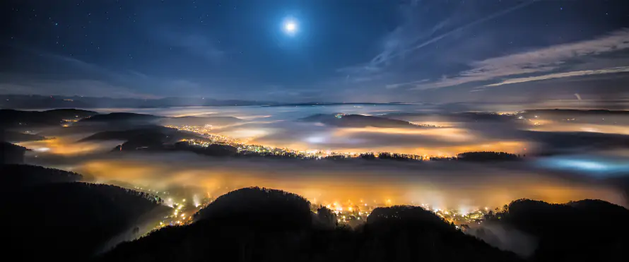 4k云海壁纸-夜空 - 月光-月夜「哲风壁纸」