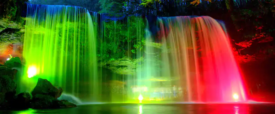 4k夜景壁纸-水景 - 瀑布-灯光秀「哲风壁纸」 4k夜景壁纸-水景 - 瀑布-灯光秀「哲风壁纸」