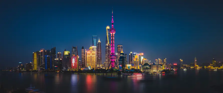 4k上海壁纸-夜景 - 陆家嘴-黄浦江「哲风壁纸」