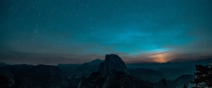 4k星空壁纸 - 暮色 - 半圆山 - 优胜美地「哲风壁纸」