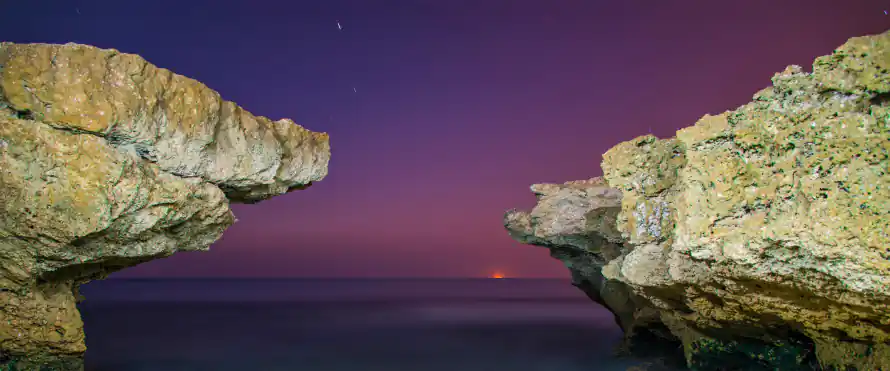 4k海面壁纸 - 宽屏壁纸 - 对称构图 - 暮色海景「哲风壁纸」