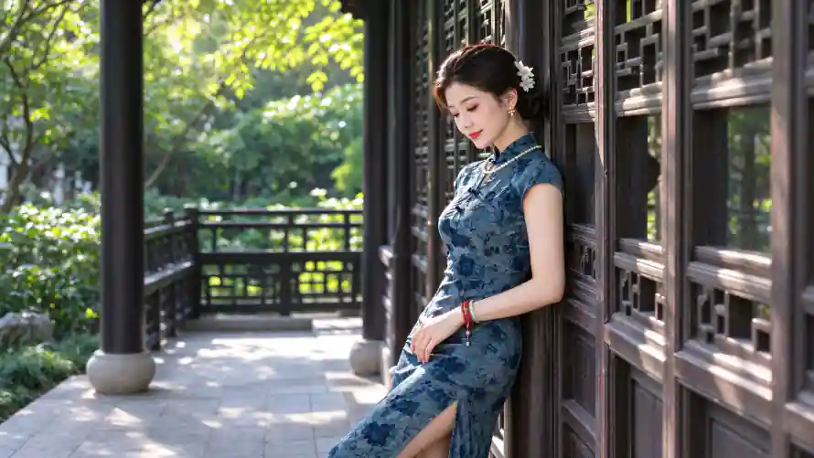 3k发饰壁纸-旗袍 - 盘发-美女「哲风壁纸」 3k发饰壁纸-旗袍 - 盘发-美女「哲风壁纸」