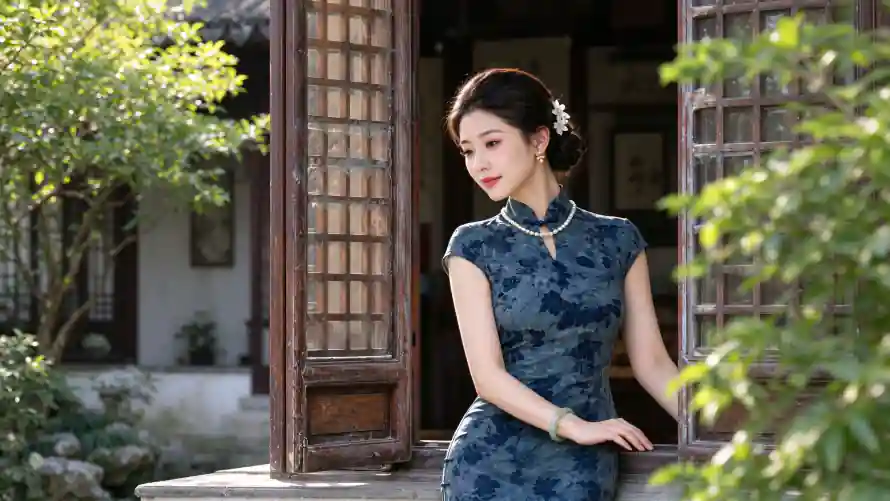 4k旗袍壁纸 - 玉镯 - 盘发 - 绿植「哲风壁纸」 4k旗袍壁纸 - 玉镯 - 盘发 - 绿植「哲风壁纸」