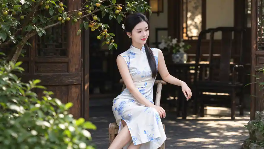4k古典壁纸 - 旗袍 - 温婉 - 盘发「哲风壁纸」 4k古典壁纸 - 旗袍 - 温婉 - 盘发「哲风壁纸」