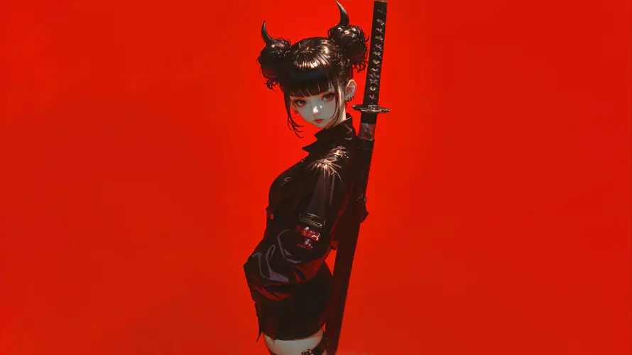 4k壁纸壁纸 - 二次元 - 双马尾 - 武士刀「哲风壁纸」 4k壁纸壁纸 - 二次元 - 双马尾 - 武士刀「哲风壁纸」