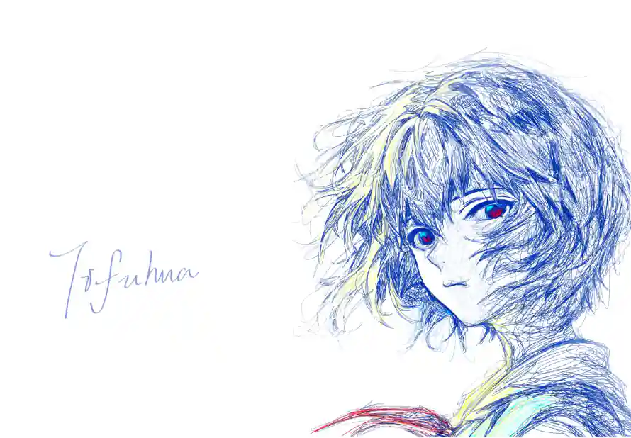 2k手绘壁纸-蓝调 - eva-彩铅画「哲风壁纸」 2k手绘壁纸-蓝调 - eva-彩铅画「哲风壁纸」