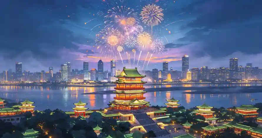 3k南昌壁纸-壁纸 - 夜景-烟花「哲风壁纸」