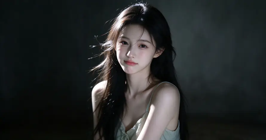 3k光影壁纸-写真 - 吊带-少女「哲风壁纸」