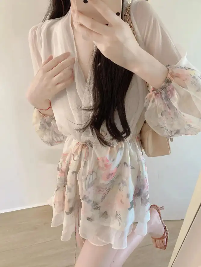 4k纯欲壁纸 - 美女 - 长发 - 雪纺裙「哲风壁纸」
