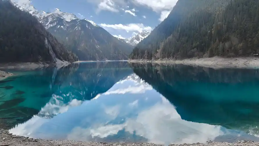 4k森林壁纸-湖泊 - 雪山-九寨沟「哲风壁纸」
