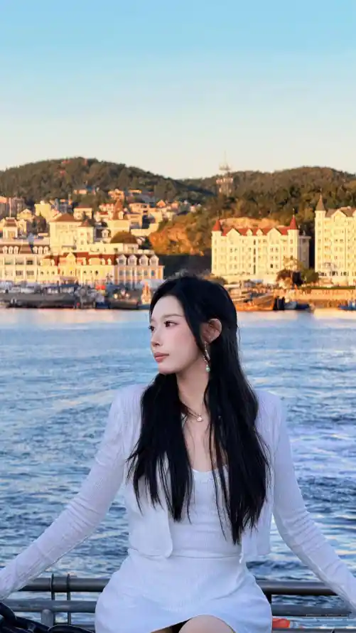 4k海景壁纸 - 海湾 - 海滨 - 美女「哲风壁纸」