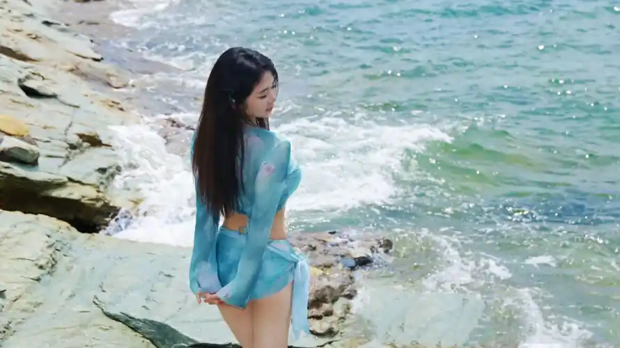 3k回头壁纸-夏日 - 波浪-海边「哲风壁纸」