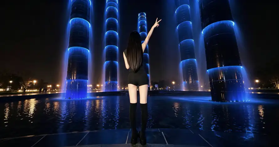 3k壁纸壁纸-夜景 - 水景-背影「哲风壁纸」