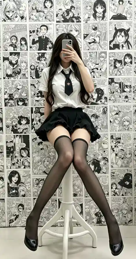 4k手机壁纸 - 短裙 - 美女 - 自拍「哲风壁纸」