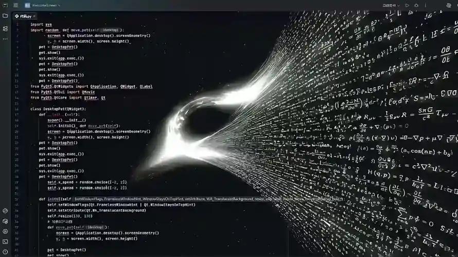 3k代码壁纸-动态 - 宇宙-抽象「哲风壁纸」