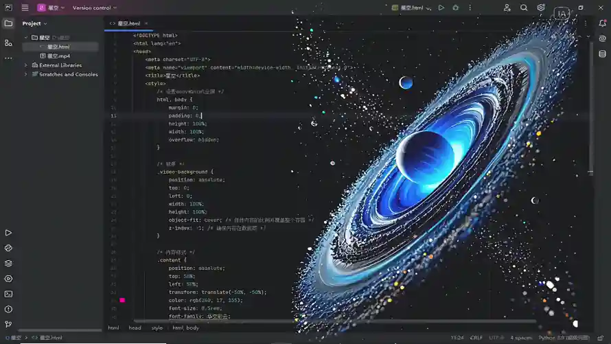 3k代码壁纸-动态 - 宇宙-星云「哲风壁纸」