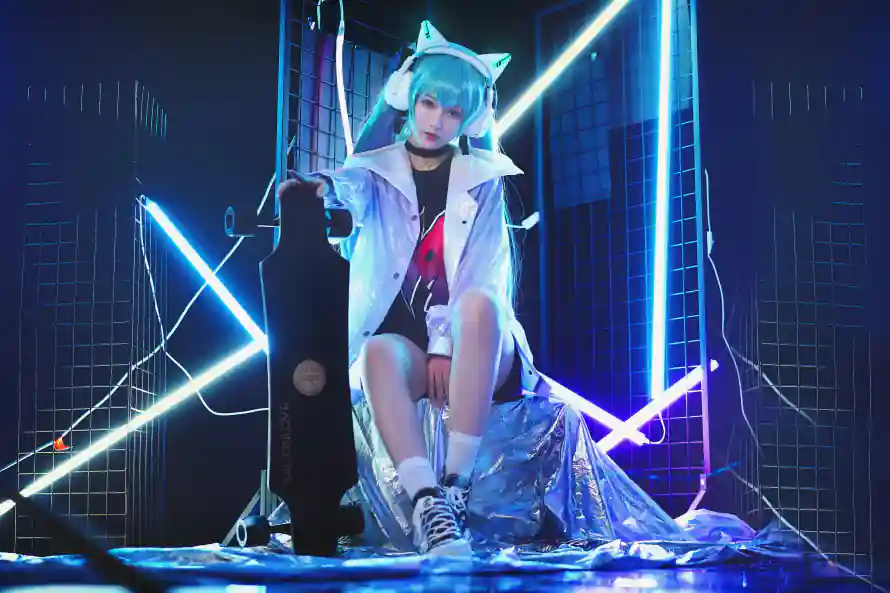 4k夜景壁纸 - 蓝发 - 双马尾 - miku「哲风壁纸」 4k夜景壁纸 - 蓝发 - 双马尾 - miku「哲风壁纸」