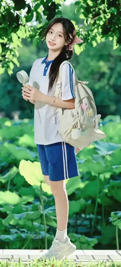 4k夏日壁纸 - 清新 - 荷塘 - 长发「哲风壁纸」