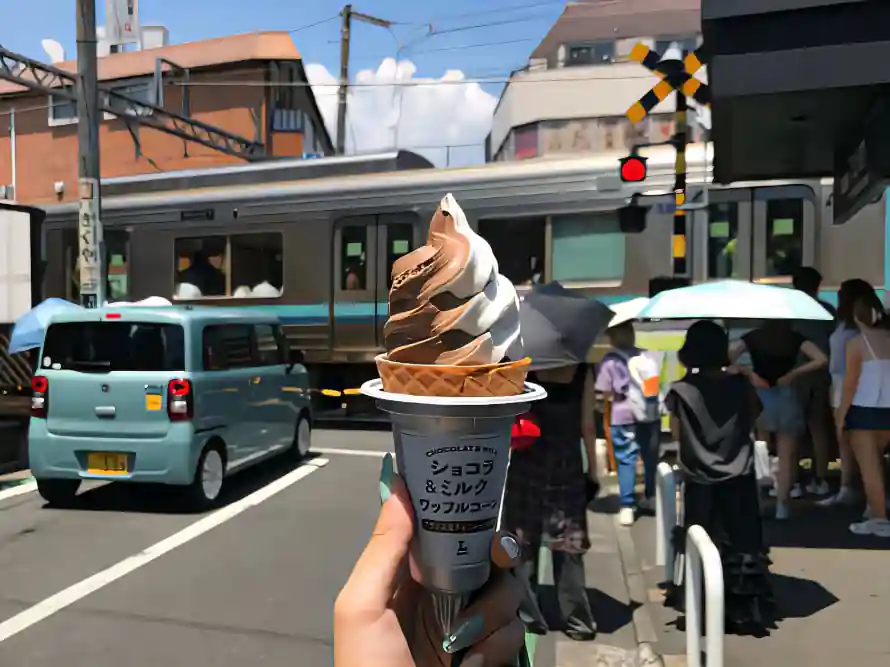 3k夏日壁纸-日系 - 晴天-电车「哲风壁纸」