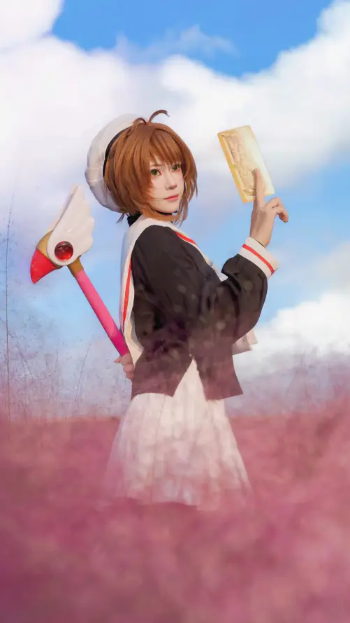 4k美女壁纸 - 库洛牌 - 水手服 - 封印之杖「哲风壁纸」