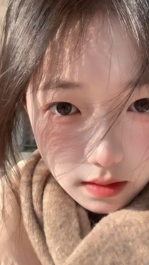 4k围巾壁纸 - 少女 - 暖光 - 治愈「哲风壁纸」