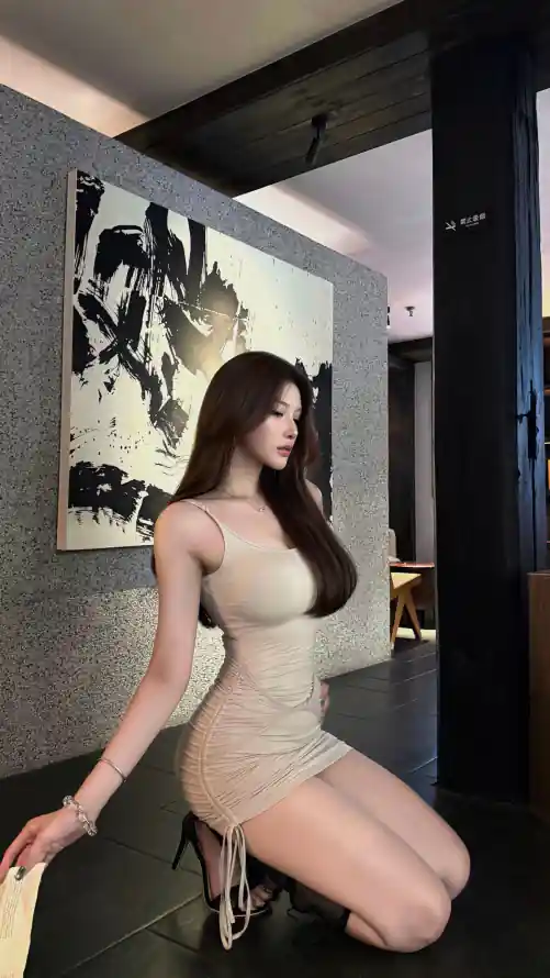 4k美女壁纸 - 长直发 - 高跟鞋 - 吊带短裙「哲风壁纸」