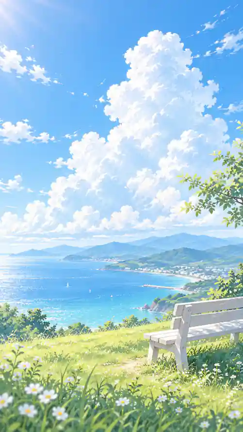 4k壁纸壁纸 - 夏日 - 晴空 - 海滨「哲风壁纸」