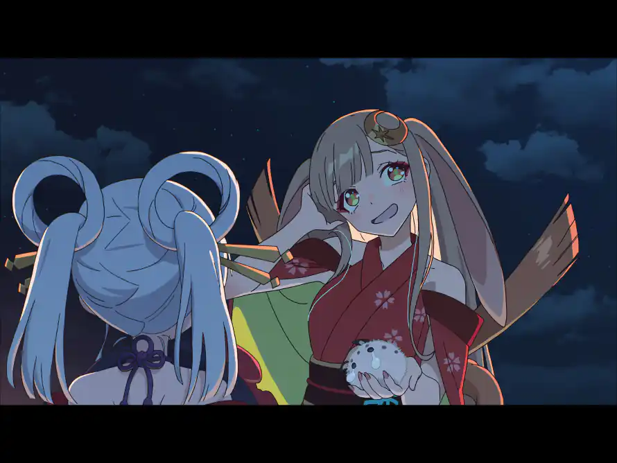 2k和服壁纸-夜空 - 奇幻-双少女「哲风壁纸」 2k和服壁纸-夜空 - 奇幻-双少女「哲风壁纸」