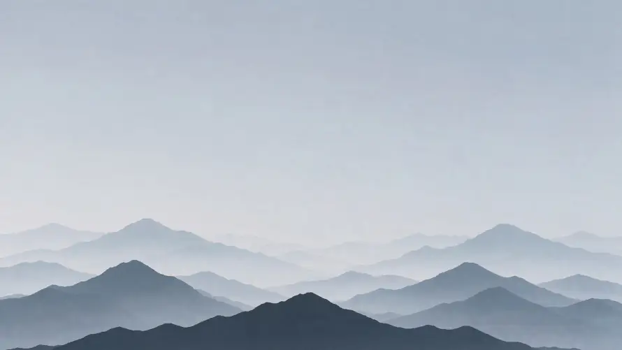 4k山峰壁纸 - 开阔 - 朦胧 - 极简「哲风壁纸」