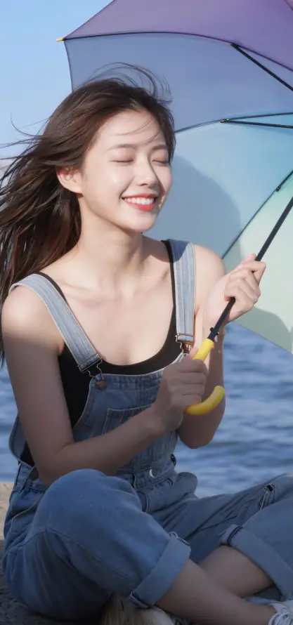 4k夏日壁纸 - 微笑 - 海边 - 湖水「哲风壁纸」