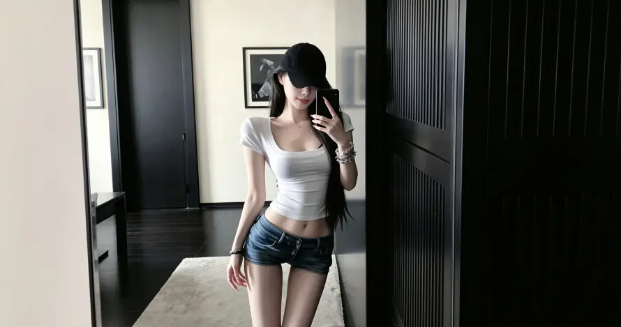 3k壁纸壁纸-美女 - 居家室内-性感穿搭「哲风壁纸」
