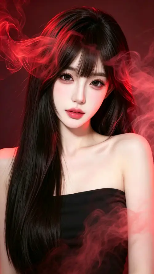 4k写真壁纸 - 手机 - 红唇 - 美女「哲风壁纸」