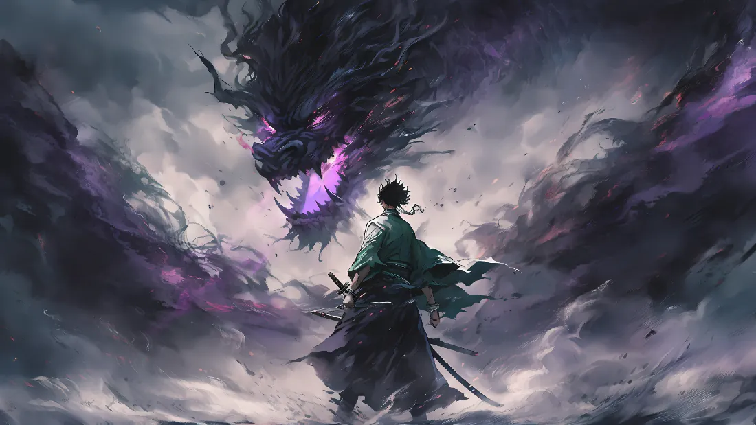 2k插画壁纸-水墨画风-《墨侠客行》「哲风壁纸」