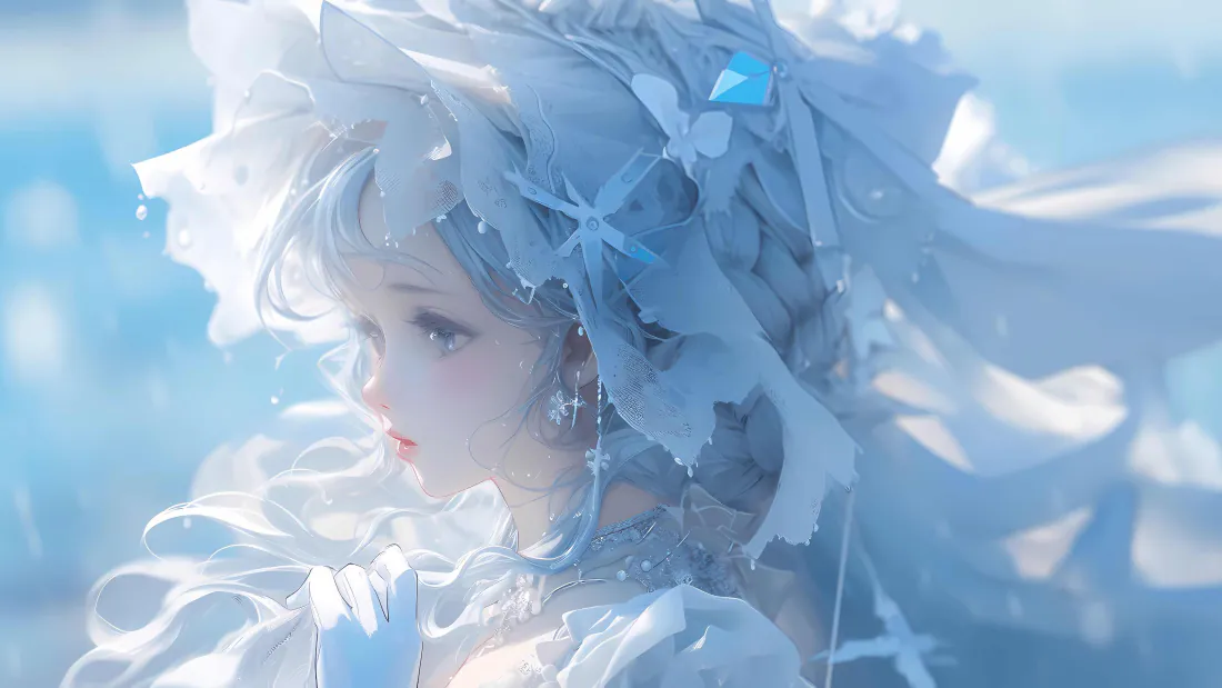 4k插画壁纸-冬/出水芙蓉图片-免费下载「哲风壁纸」