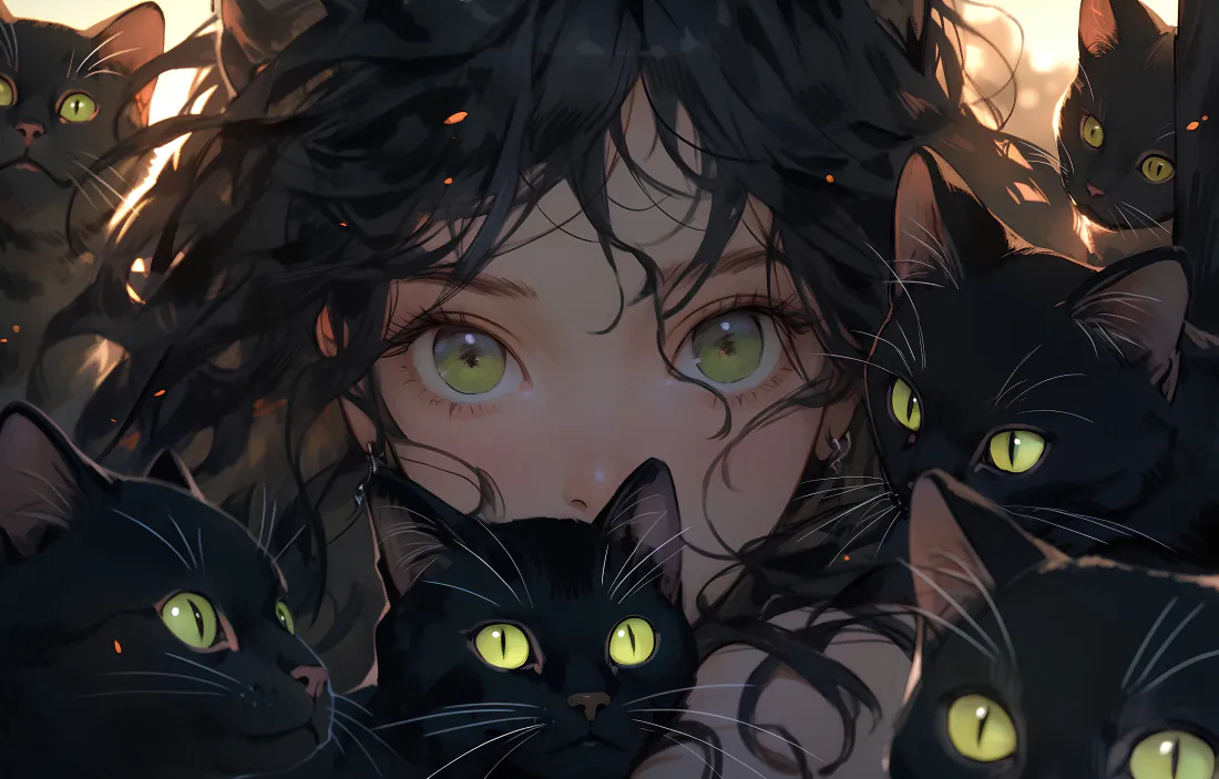 4k女孩壁纸-美女-黑猫-黑猫女孩「哲风壁纸」 4k女孩壁纸-美女-黑猫-黑猫女孩「哲风壁纸」