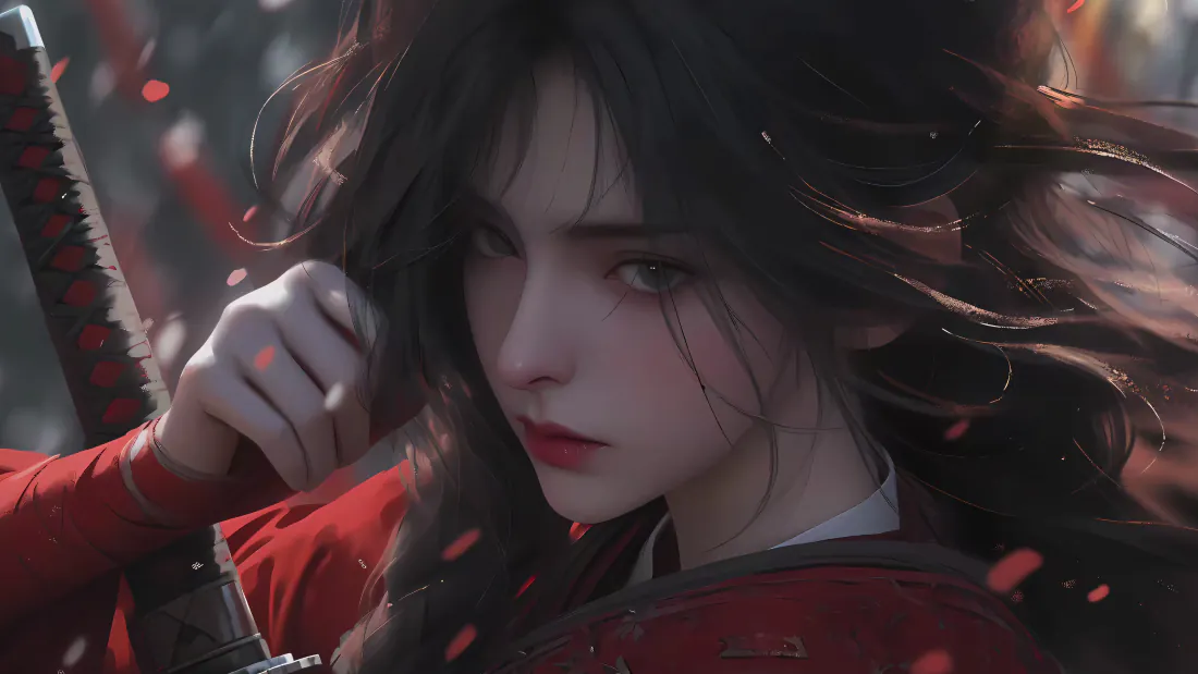 4k侧脸美女壁纸-古装女侠壁纸-红衣美女壁纸-帅气的动漫女孩「哲风壁纸」 4k侧脸美女壁纸-古装女侠壁纸-红衣美女壁纸-帅气的动漫女孩「哲风壁纸」