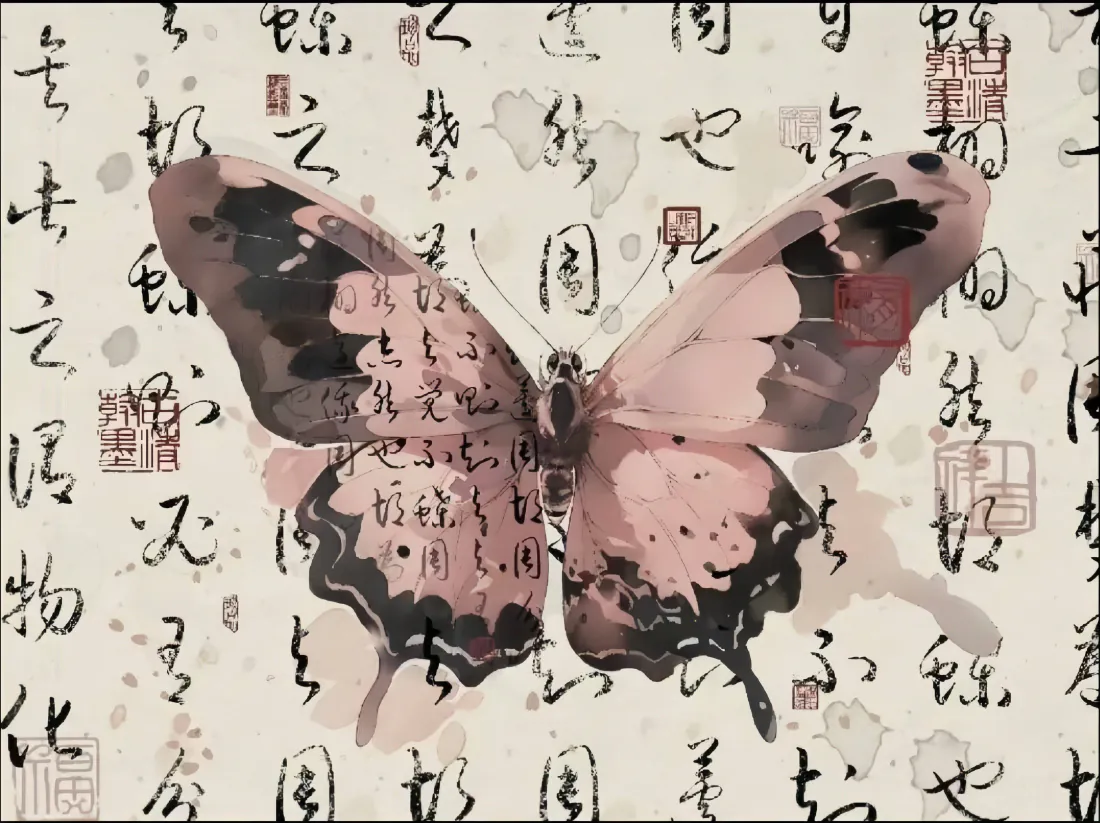 5k水墨风壁纸-蝴蝶字画壁纸 - 美图合集「哲风壁纸」 5k水墨风壁纸-蝴蝶字画壁纸 - 美图合集「哲风壁纸」