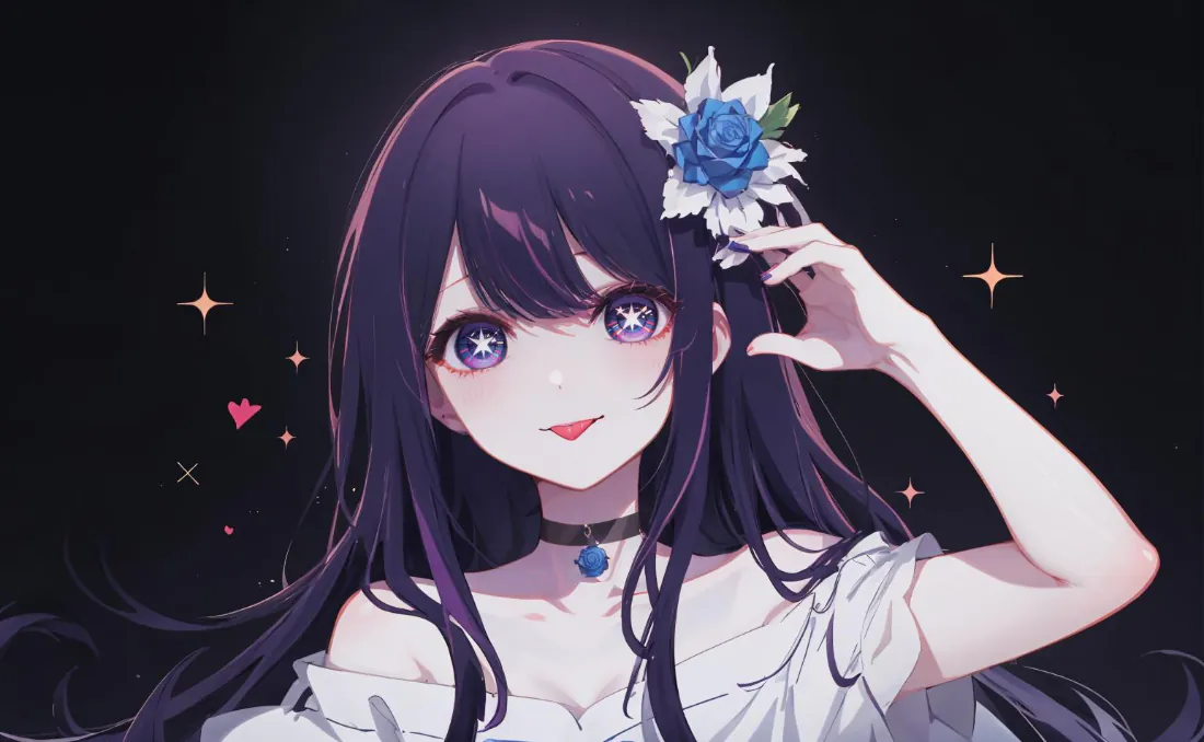 2k星野爱壁纸｜紫发少女半身背景图片 - 梦幻二次元「哲风壁纸」