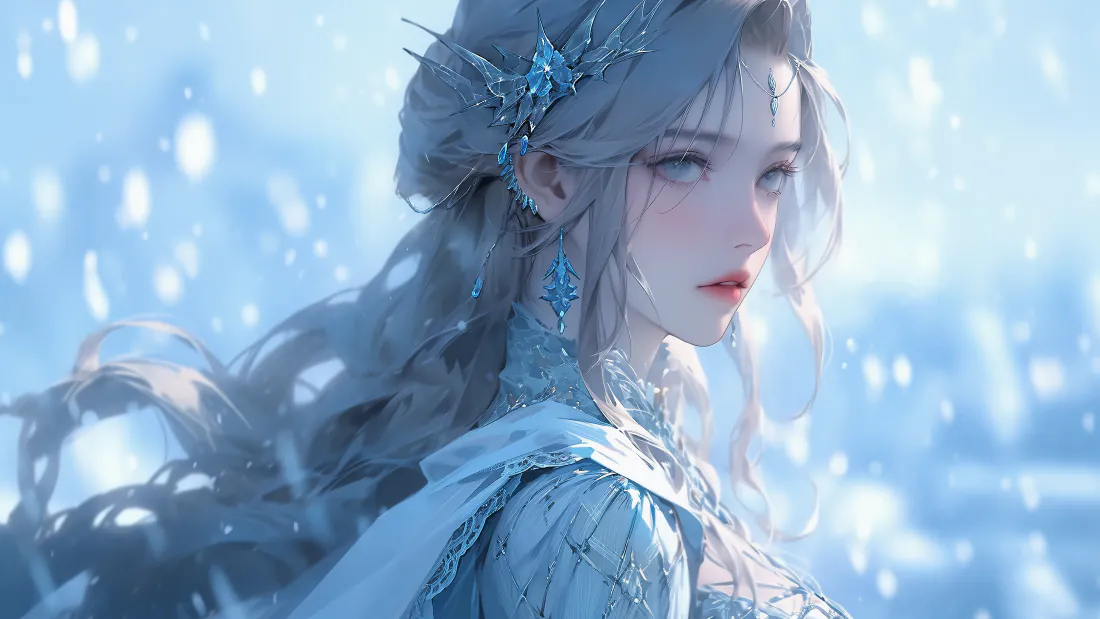 4k冰雪少女壁纸|蓝调雪景长发少女背景图片 - 清透梦幻「哲风壁纸」 4k冰雪少女壁纸|蓝调雪景长发少女背景图片 - 清透梦幻「哲风壁纸」