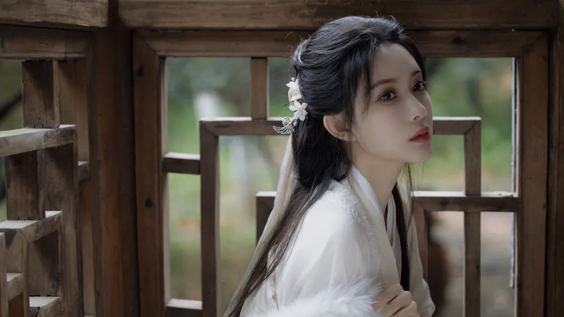 4k孟子义白衣古装壁纸｜古风美女背景图片 - 孟子义「哲风壁纸」