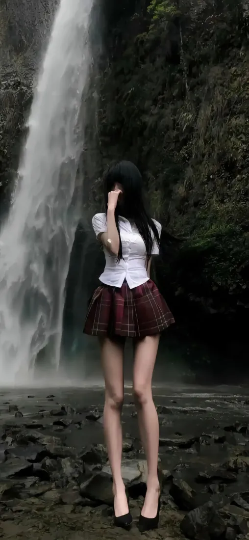 jk制服辣妹壁纸|瀑布背景图片 - 性感美女「哲风壁纸」 jk制服辣妹壁纸|瀑布背景图片 - 性感美女「哲风壁纸」