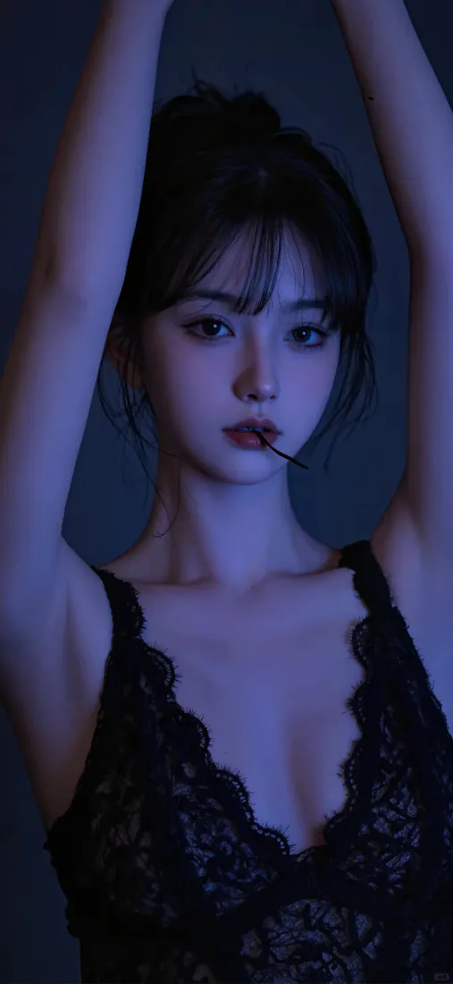 性感美女蕾丝吊带壁纸｜性感美女背景图片「哲风壁纸」