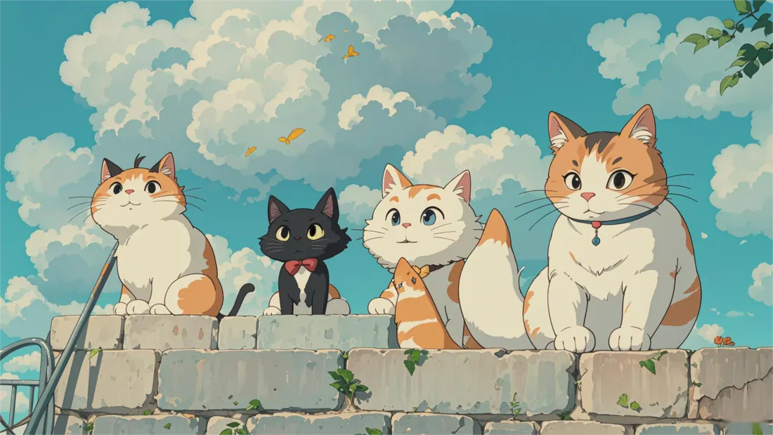 2k宫崎骏风格猫咪壁纸|可爱猫咪背景图片 - 萌宠「哲风壁纸」 2k宫崎骏风格猫咪壁纸|可爱猫咪背景图片 - 萌宠「哲风壁纸」