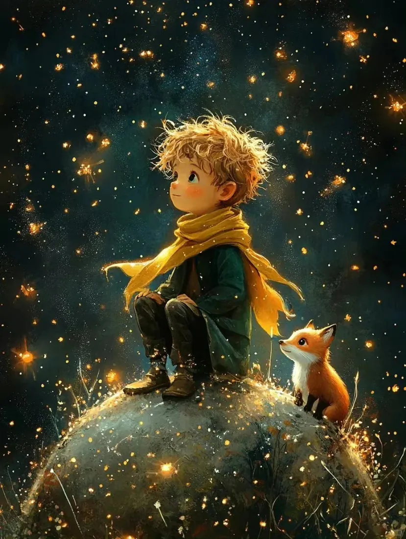 小王子与狐狸壁纸|梦幻星空背景图片 - 二次元「哲风壁纸」 小王子与狐狸壁纸|梦幻星空背景图片 - 二次元「哲风壁纸」