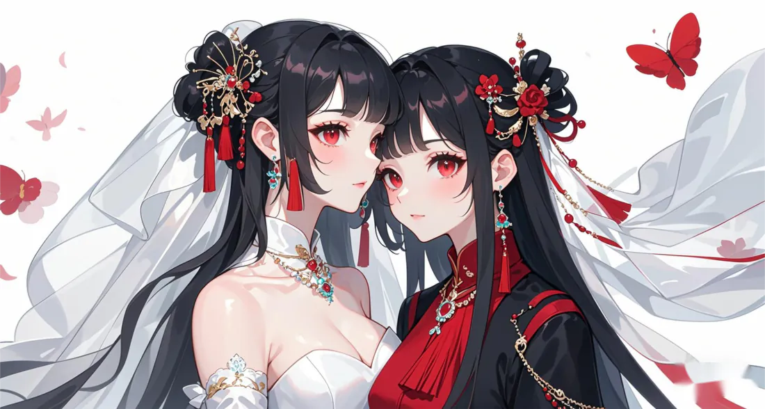 2k古风美女姐妹壁纸｜唯美古风背景图片 - 双人「哲风壁纸」