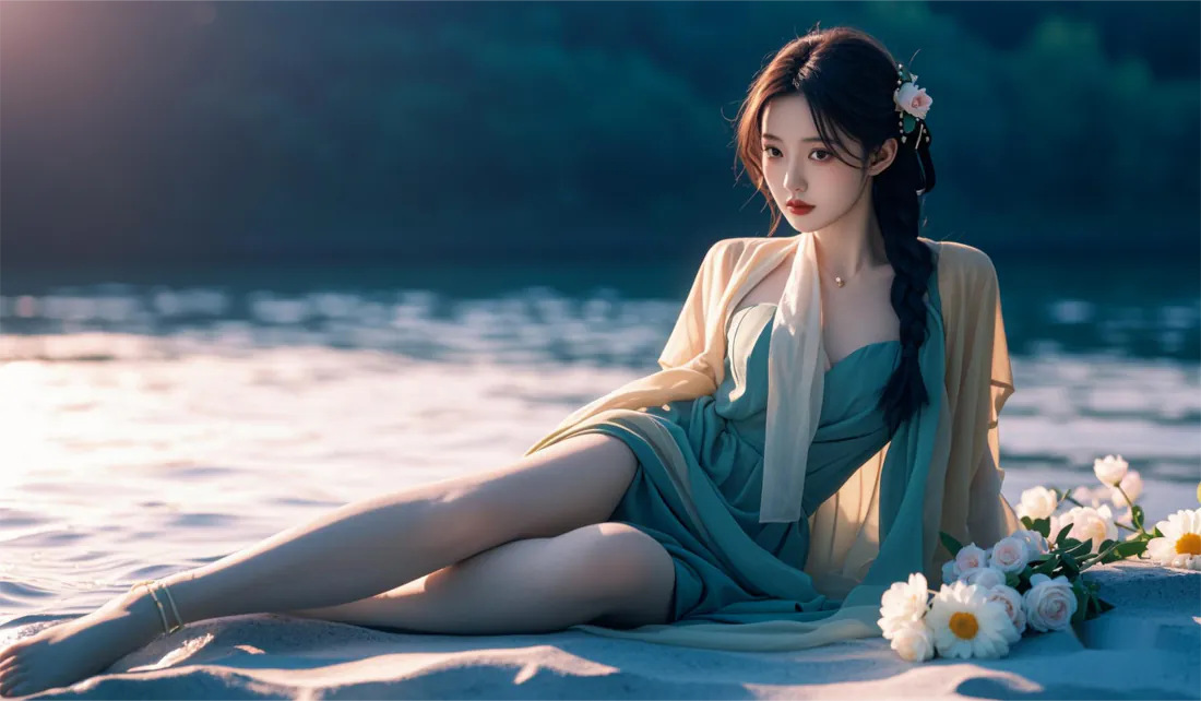 2k美女长腿壁纸｜性感美女户外写真背景图片「哲风壁纸」