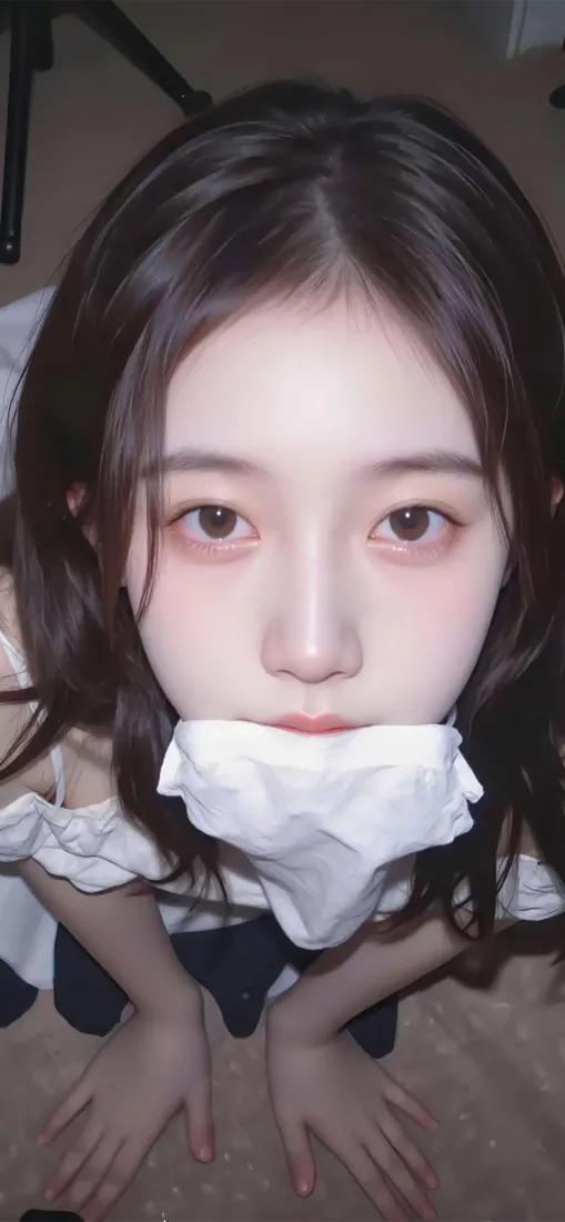 美女咬纸巾壁纸｜性感背景图片 - 可爱女孩「哲风壁纸」