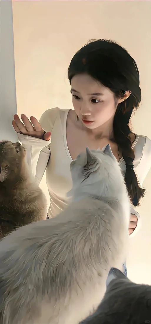 美女与猫咪互动壁纸|可爱背景图片 - 小清新「哲风壁纸」 美女与猫咪互动壁纸|可爱背景图片 - 小清新「哲风壁纸」