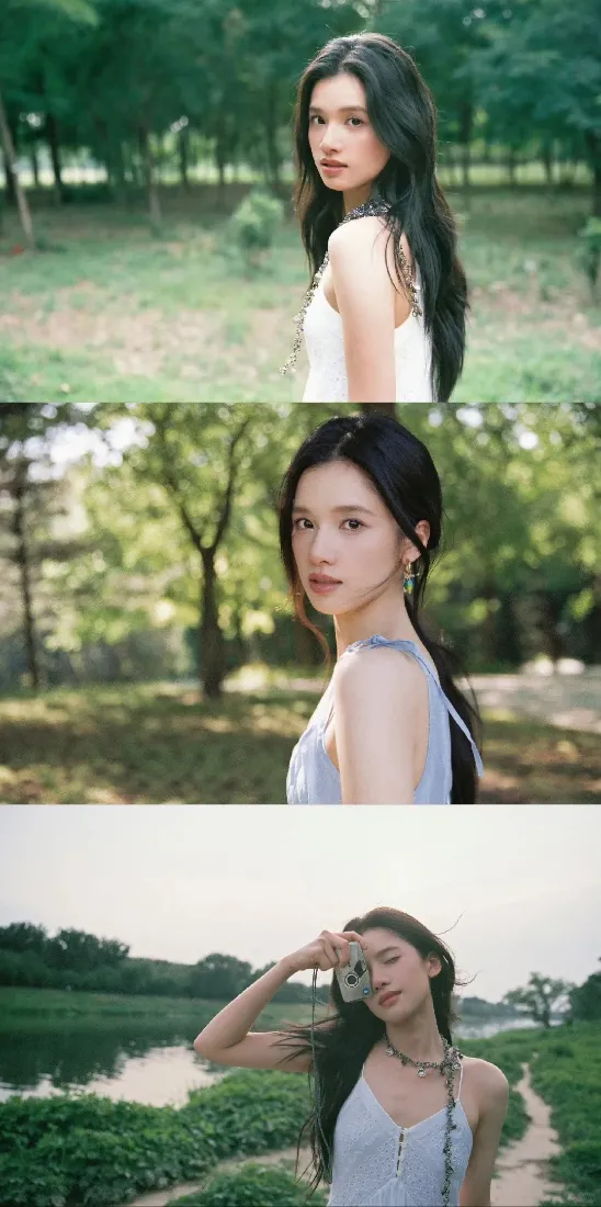 张婧仪清新户外写真壁纸｜张婧仪背景图片「哲风壁纸」