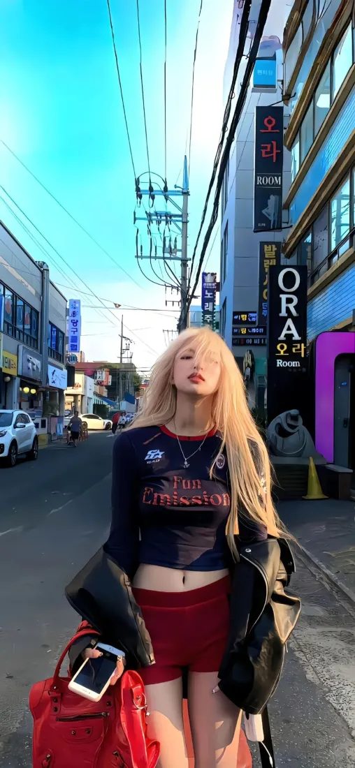 韩式美女街拍手机壁纸|时尚街景背景图片 - 潮流范「哲风壁纸」 韩式美女街拍手机壁纸|时尚街景背景图片 - 潮流范「哲风壁纸」
